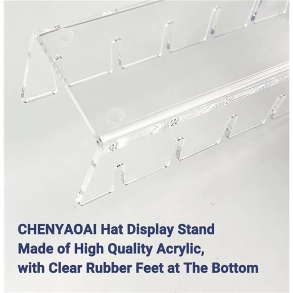Hat Organizer Acrylic Hat Stand for 14 Baseball Caps Hat Display Rack Bedroom Cl - Picture 4 of 7
